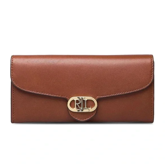 Lauren Ralph Lauren Brown Leather Wallet - Picture 1 of 8